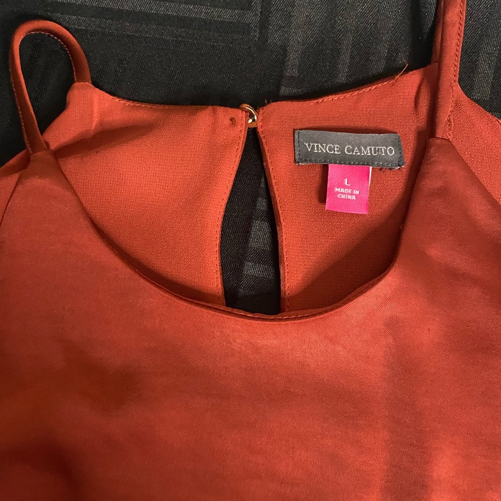 Vince Camuto Rust Sleeveless Blouse